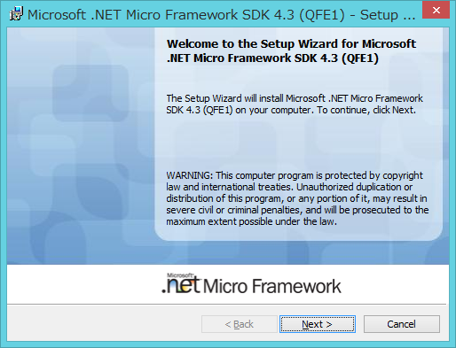 .NET MF SDK画面1